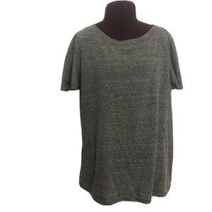 Socialite Made In USA Gray Double Ruffle Short Sleeve Top Women’s Small